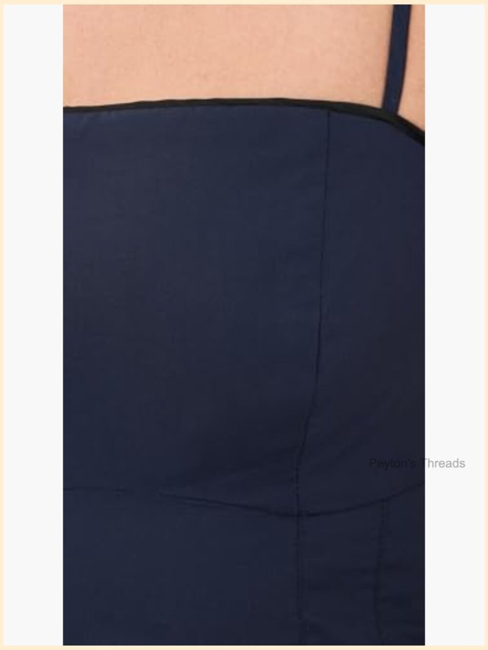 Lightweight Non-Stretch Poplin Square Neck Midi Dress with Pockets - Picture 6 of 6